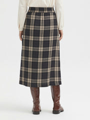 Rok Ruit-Checked Double Skirt