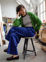 Vest Groen-Flip Knit Zip Cardigan (Organic)