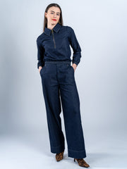 Jeans Blauw-Easy Flow Trousers (Gots Organic)