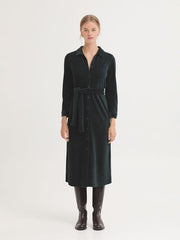 Jurk Groen-Micro Curduroy Dress
