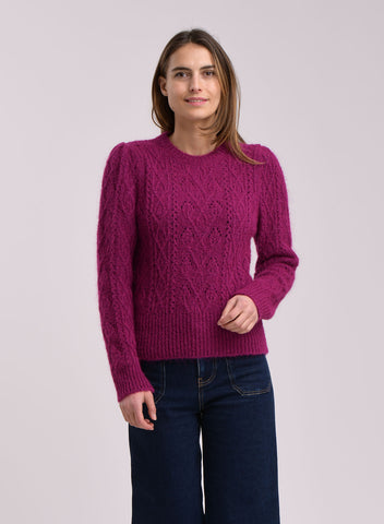 Trui Fuchsia-Zoval Pull