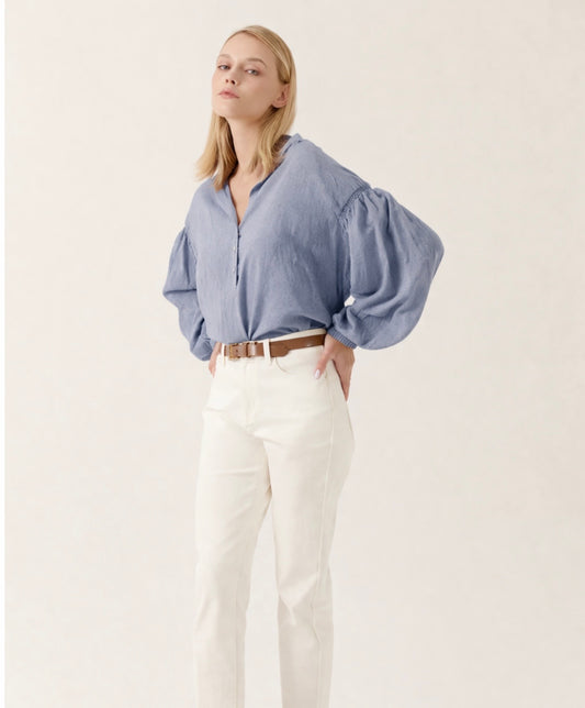 Bloes Blauw-Blouse Cristale