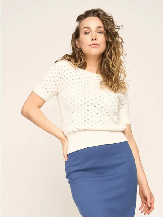 Top Offwhite-Ella Knit Top (Fairtrade)