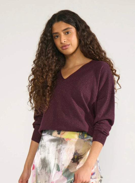 Trui Bordeaux-Nudayletta Pullover