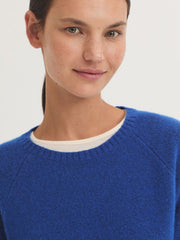Trui Blauw-Short Lambswool Sweater