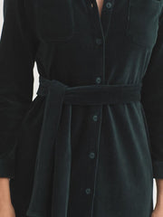 Jurk Groen-Micro Curduroy Dress
