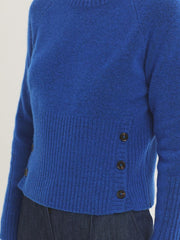 Trui Blauw-Short Lambswool Sweater