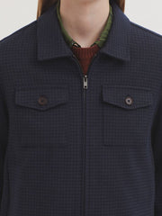 Jas Ruit-Window Check Zipper Jacket