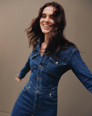 SpijkerJumpsuit Blauw-western upstream