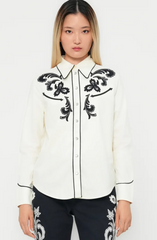 Bloes Cowboy-Applique Shirt Worn White