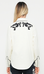 Bloes Cowboy-Applique Shirt Worn White