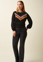 Trui Zwart-Audrey Bell Top Azzy