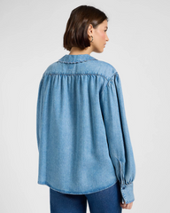 Bloes Denim-Statement Collar Shirt
