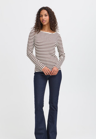 Top Streep Bruin-Cella T-Shirt