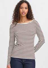 Top Streep Bruin-Cella T-Shirt