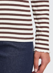 Top Streep Bruin-Cella T-Shirt