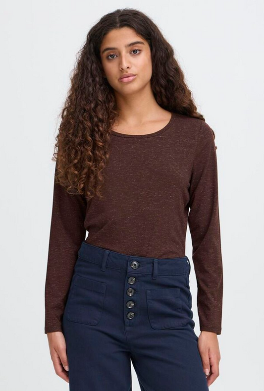 Top Bruin Glitter-Rebel LS