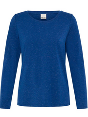 Top Blauw Glitter-Rebel LS