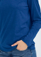 Top Blauw Glitter-Rebel LS