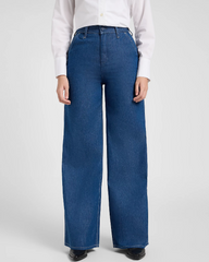 Jeans Blauw Wijd-Stella Flap Pocket