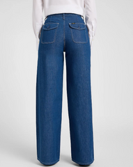 Jeans Blauw Wijd-Stella Flap Pocket