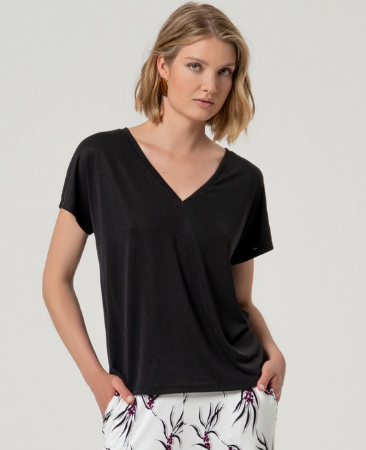 Shirt Zwart-Bamo Top