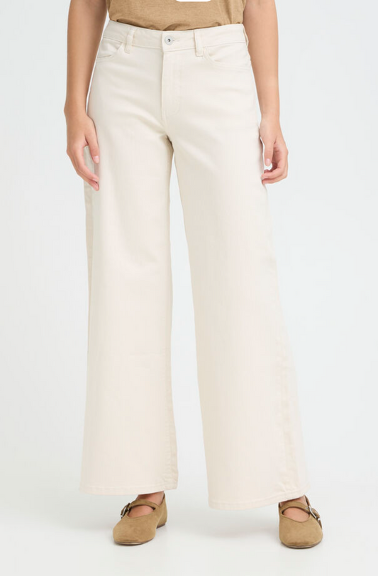 Jeans Crème-Ziggy Wide Jeans