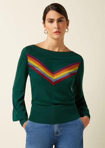 Trui Groen-Audrey Bell Top Azzy