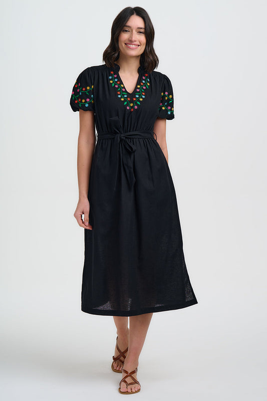 Jurk Zwart-Lainey Midi Dress