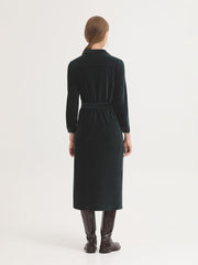 Jurk Groen-Micro Curduroy Dress