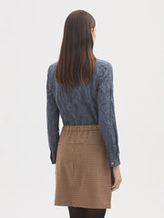 Rok Ruit-Houndstooth Skirt