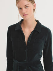 Jurk Groen-Micro Curduroy Dress