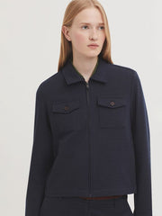 Jas Ruit-Window Check Zipper Jacket