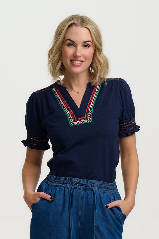 Top Blauw-Luella Jersey Top