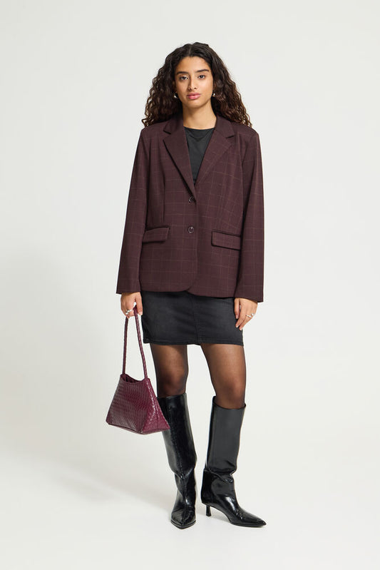 Blazer Bordeaux Ruit-Ihkate