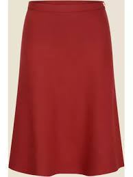 Rok Rood-A Line Skirt Red Punty (Fairtrade)
