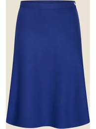 Rok Blauw-A Line Skirt Regal Punty (Fairtrade)