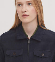 Jas Ruit-Window Check Zipper Jacket