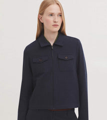 Jas Ruit-Window Check Zipper Jacket