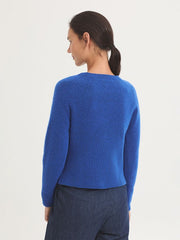 Trui Blauw-Short Lambswool Sweater