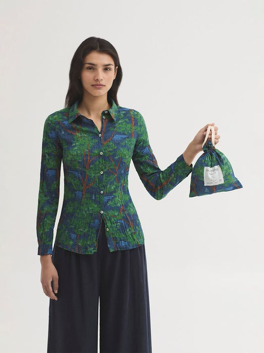 Bloes Print-Pine Trees Basic Shirt