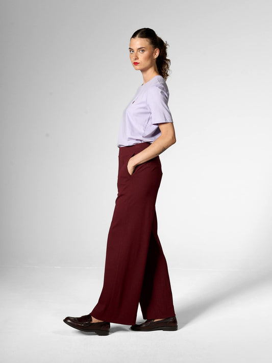 Broek Bordeaux-Smooth Moves Trousers (Gots Organic)