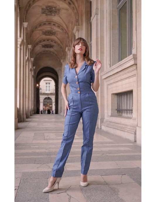 Broekpak Jeans-Jumpsuit Classic Delfino Denim (Fairtrade)